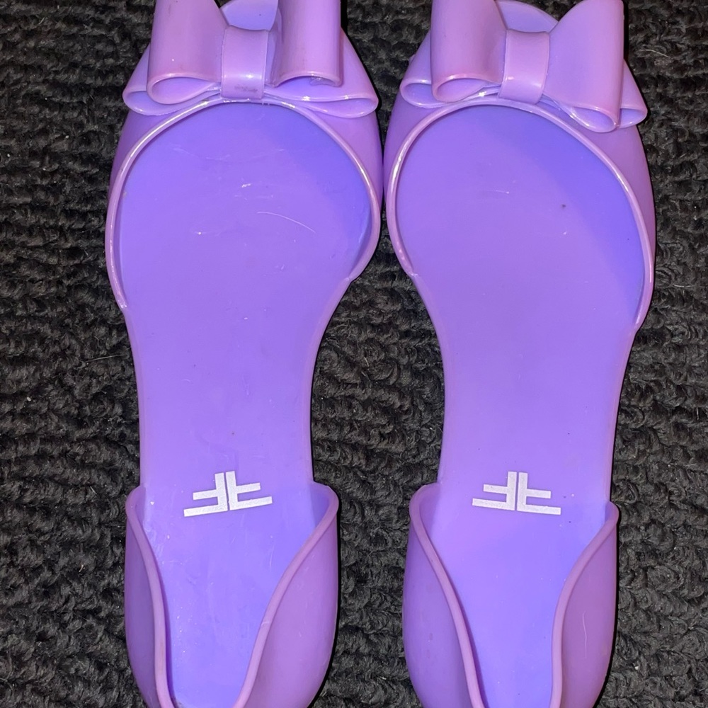 💜🎀Lilac Bow Jelly Flats🎀💜 - Picture 7 of 9